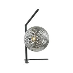 Klausen 108002 - Stona lampa JUNO 1xE27/7W/230V siva/crna