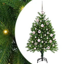 Božićno drvce s 150 LED svjetlima s stalakom Zelena 120 cm PE