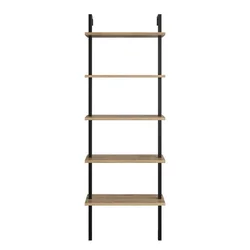 Hanah Home Piante Walnut Black Polica za knjige 60x174x22cm, Bež