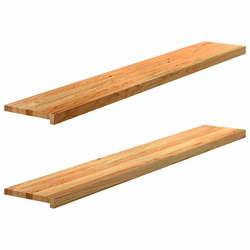 Prozorske klupice 2 kom svijetlosmeđe 160x30x2 cm masivne hrast