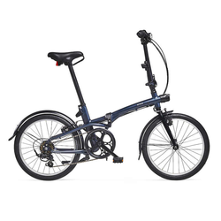BTWIN Tamnoplavi sklopivi bicikl Fold 500