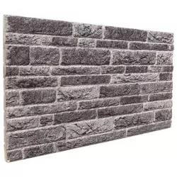 Zidne panele 10 pcs Antracit 100 x 50 cm EPS pjena