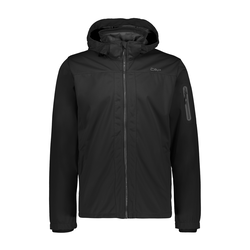 CMP MAN JACKET ZIP HOOD, muška jakna za planinarenje, crna 39A5027