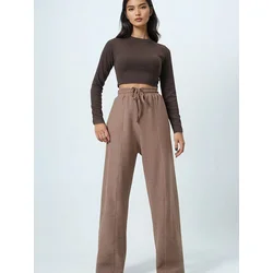 Trend Alacati Stili Ženske pantalone Alc-X14549, Smeđe