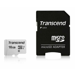 TRANSCEND MICRO SD 16GB + SD adapter TS16GUSD300S-A