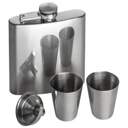 PLJOSKA METALNA PLUS 2 ČAŠICE U POKLON KUTIJI EASY 016807
