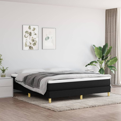vidaXL Box spring posteljni okvir črn 180x200 cm blago