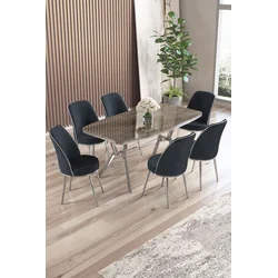 Hanah Home Trpezarijski set, 7 komada, Teget