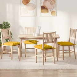 Jastučići za sjedenje 4 pcs Svijetlo žuta 40 x 40 x 6 cm