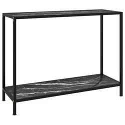 Konzolni stol crni 100 x 35 x 75 cm od kaljenog stakla