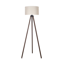 Duolla - podna lampa 1xE27/60W/230V, prečnik 44 cm, krem/smeđa