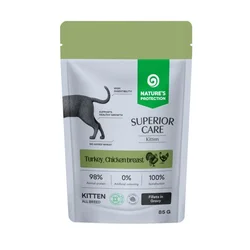 Natures Protection Superior Care sos za mačke - Kitten&Junior Turkey&Chicken Breasts 85g