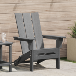 Sklopiva Adirondack stolica Svijetlo siva 80,5 x 74,5 x 92 cm