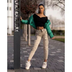 Denistar Ženske pantalone 200/3533, Kargo, Bež