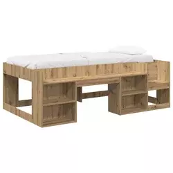 vidaXL Otroška postelja s shranjevanjem Artisan hrast 90 x 200 cm