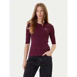 TWINSET Pulover 252TP3240 Bordo rdeča Regular Fit