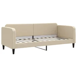 Vidaxl Raztegljiva postelja krem 80x200 cm blago