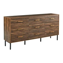 Komoda Berwyn 2914 Temno rjava, S predali, 73x150x35cm