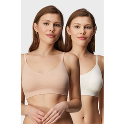 2 PACK grudnjaka Bralette Edith ivory/béžová