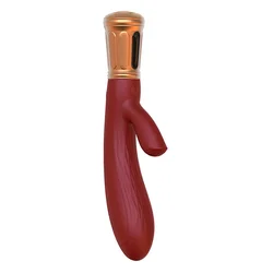 Viotec Mina Rabbit Vibrator Gold & Wine Red