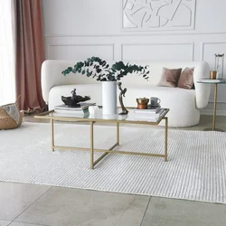 Hanah Home Klub sto Sun S410 94x35x64cm Zlatni