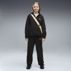 PUMA Essentials Script Glitter Full-Zip Tracksuit Youth, Kids, Black, 7-8Y