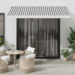 Tenda na uvlačenje antracit i bijela 3x2,5 m tkanina i aluminij