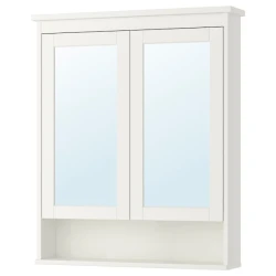 HEMNES Ormarić s ogledalom i 2 vrata, bela, 83x16x98 cm