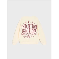 Sinsay - Crewneck duks sa pamukom Hexed - krem