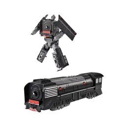 Kovinski robot razstavljiva lokomotiva črna