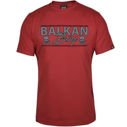 011Shop Muška majica kratkih rukava Balkan Boy, Crvena