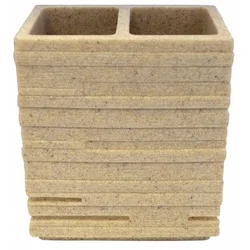 Čaša za četkice za zube Brick bež