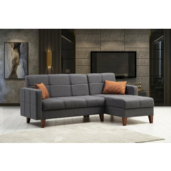 ATELIER DEL SOFA Ugaona garnitura Polya Dark Grey