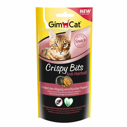 GimCat Crispy Bits Anti-Hairball - Varčno pakiranje 3 x 40 g