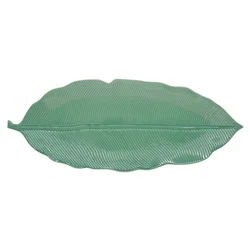 Leaves Light Green porcelain platter, 47 x 19 cm - Nuova R2S