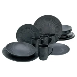 Creatable Kombinirani Servis Lava Stone Black, 16-Delni