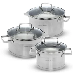 CLASSBACH Set posode C-KTS/6-delni/indukcija/inox, steklo, (5000110698)