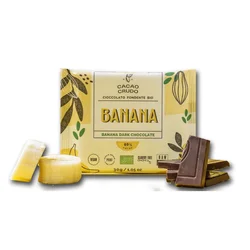 Cacao Crudo Raw Temna čokolada z banano, BIO, 30 g