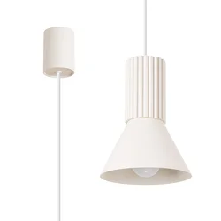 Sollux SL.1870 - Luster na sajli ESTRIA 1xE14/10W/230V prečnik 14 cm krem