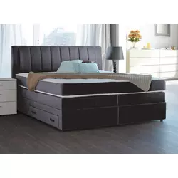 Boxspring krevet ROSE + Madrac BONELL-Tamno siva-90x200 cm