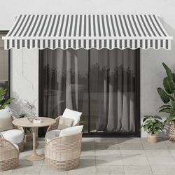 Tenda na ručno uvlačenje antracit i bijela 350 x 250 cm