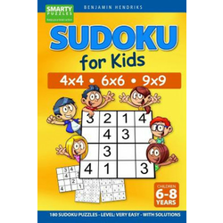 Sudoku for Kids 4x4 - 6x6 - 9x9 180 Sudoku Puzzles - Level: very easy - with solutions