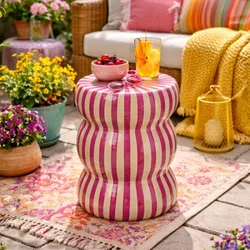 Stočić pomoćni keramički roze - h44xd32cm