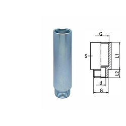 Vodovodni produžetak 1/2x80 mm, O24x92 mm