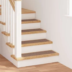 Podloge protiv klizanja za stepenice 15 pcs Smeđa 75 x 20 cm PP