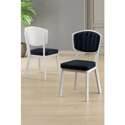Hanah Home set trpezarijskih stolica Nape 4 kom, antracit tkanina Babyface, bele metalne noge