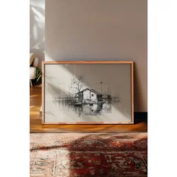 Dekorativna slika u okviru 50 x 70 cm