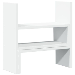 Organizator za stol podesivi bijeli 40 x 17 x 41 cm drveni