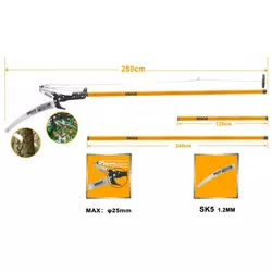 INGCO testera trimer sa produženom drškom 25mm HEPS25281