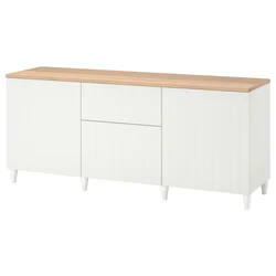 BESTA Kombin. odlaganje s fiokama, bela/Sutterviken/Kabbarp bela, 180x42x76 cm